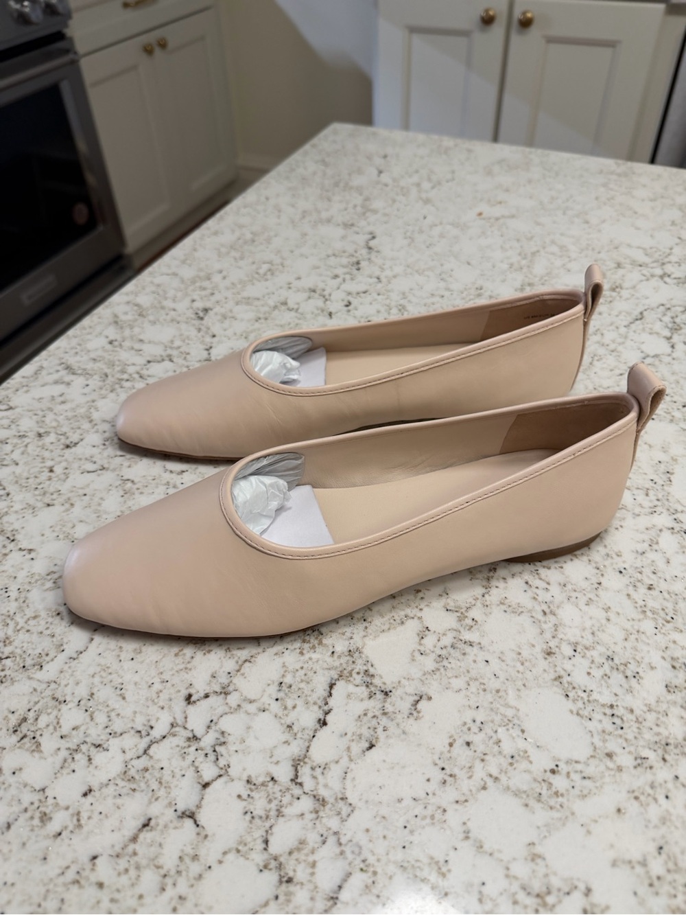 Vince Blush Leather Vivian Ballet Flats